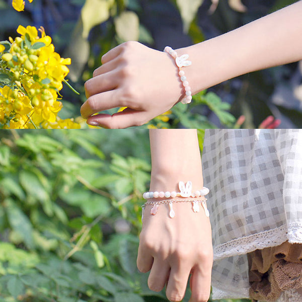 Charm Beaded Bracelets For Women Morganite Aquamarine Beads Bracelet fashionable