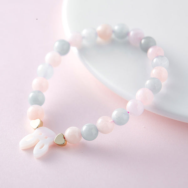 Charm Beaded Bracelets For Women Morganite Aquamarine