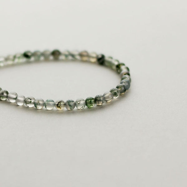 Charm Elastic Healing Agate Bead Bracelets With Sterling Silver For Women Chic