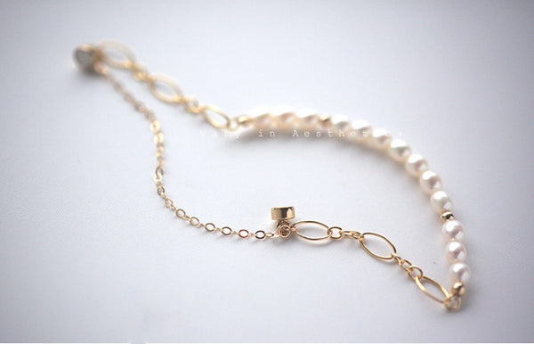 Charm Ladies Gold Plated Pearl Bead Bracelet Magnetic Snap Bracelets For Women Beautiful