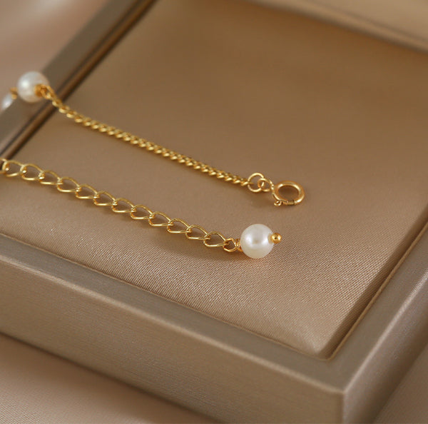 Charm Womens Jade Pearl Bracelet Gold Plated Bracelets For Women Trendy