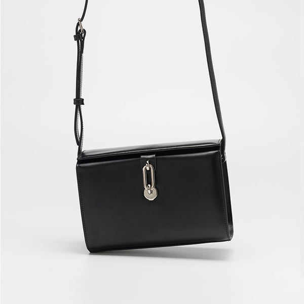 Chic Black Leather Womens Crossbody Bags Purse Shoulder Bag for Women Accessories