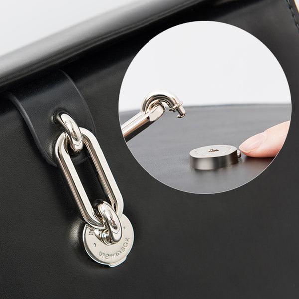 Chic Black Leather Womens Crossbody Bags Purse Shoulder Bag for Women mini