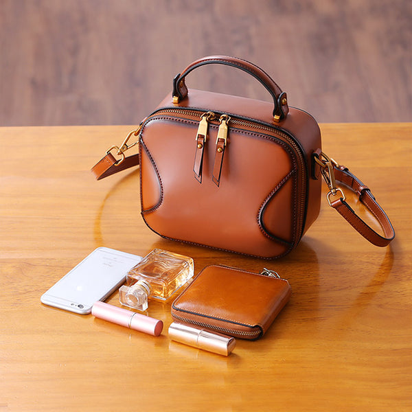 Chic Cube Bag Womens Leather Crossbody Bags Shoulder Bag for Women Chic