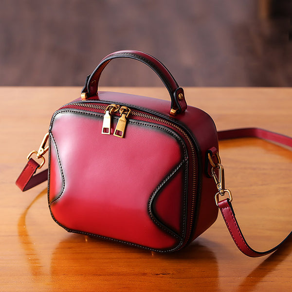 Chic Cube Bag Womens Leather Crossbody Bags Shoulder Bag for Women Minimalist