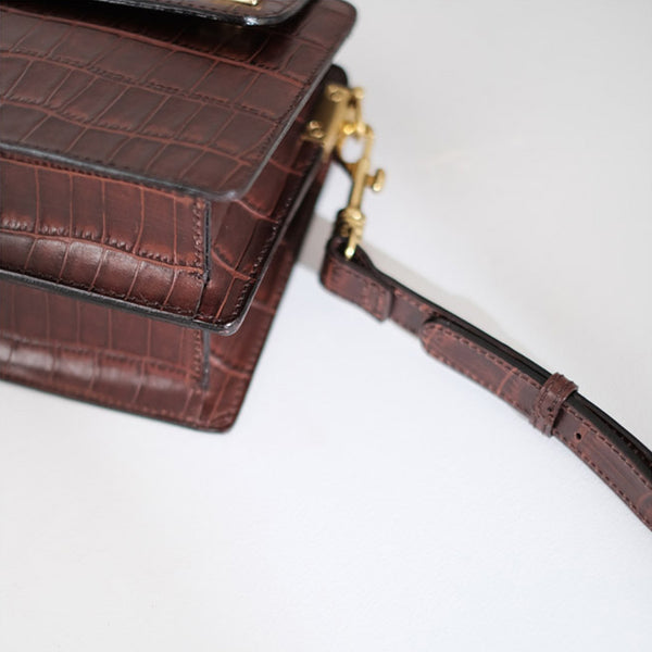 Chic Ladies Brown Leather Crossbody Purse Cross Shoulder Bag Quality