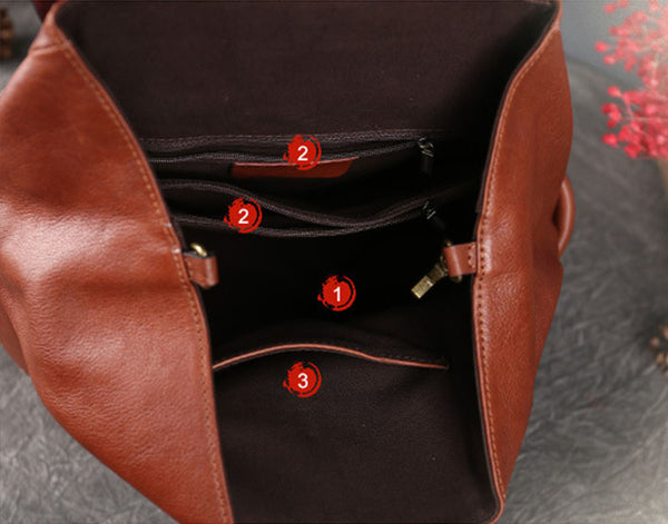 Stylish Ladies Genuine Leather Backpack Purse Rucksack Bag For Women