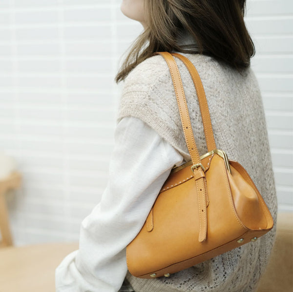 Chic Ladies Genuine Leather Cross Shoulder Bag Handbags For Women