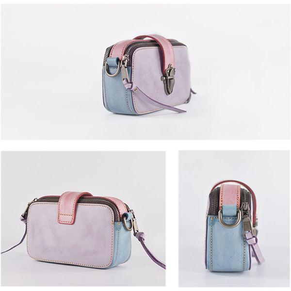 Cute Womens Leather Side Satchel Purse Cross Shoulder Bag for Women