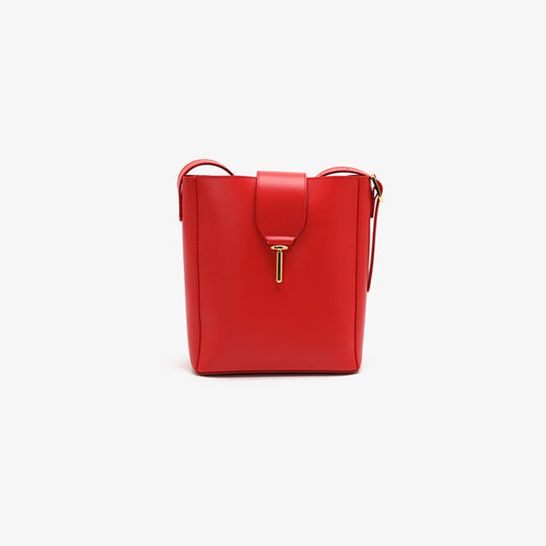 Chic Leather Womens Tote Bag Leather Shoulder Bag Purse for Women red