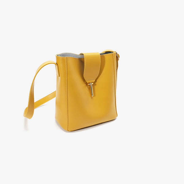 Chic Leather Womens Tote Bag Leather Shoulder Bag Purse for Women yellow