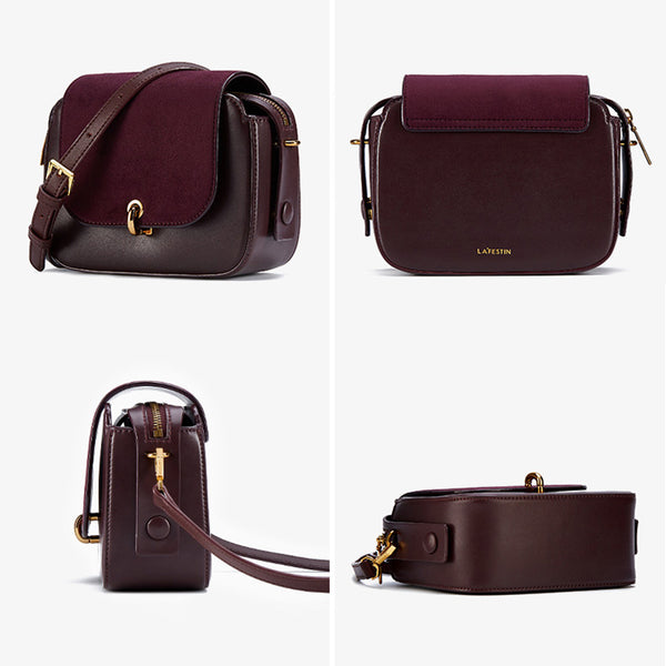 Chic Women Orange Leather Crossbody Bags Shoulder Bag for Women chic