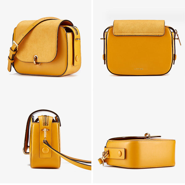 Chic Women Orange Leather Crossbody Bags Shoulder Bag for Women cool