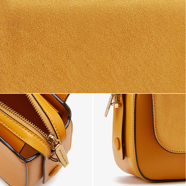 Chic Women Orange Leather Crossbody Bags Shoulder Bag for Women cute