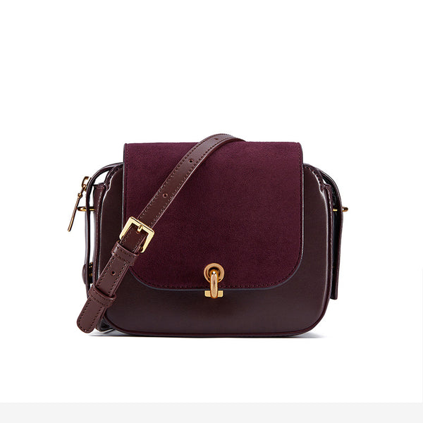 Chic Women Orange Leather Crossbody Bags Shoulder Bag for Women small