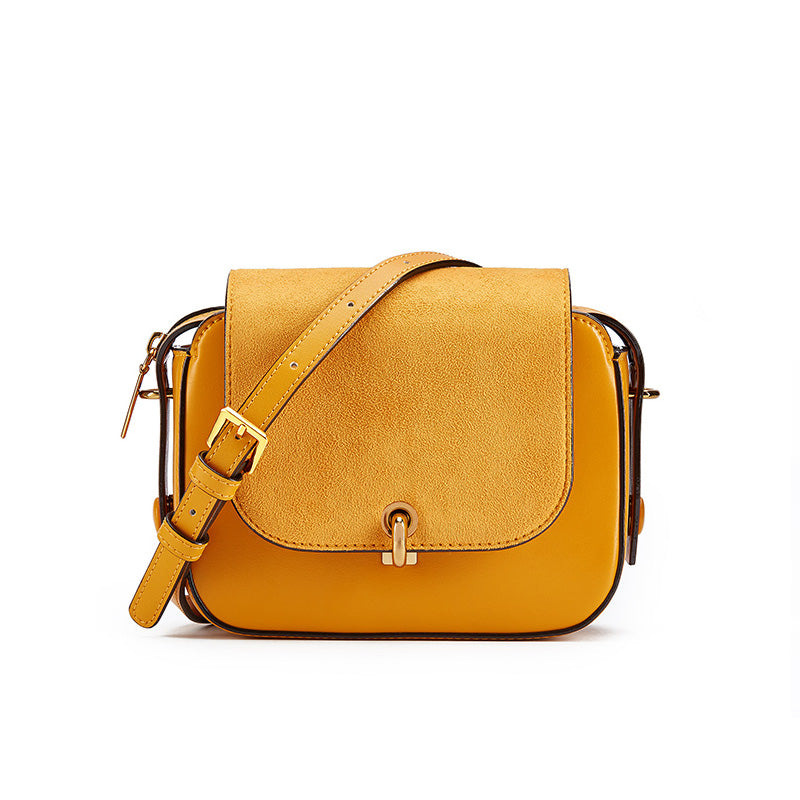 Chic Women Orange Leather Crossbody Bags Shoulder Bag for Women work bag