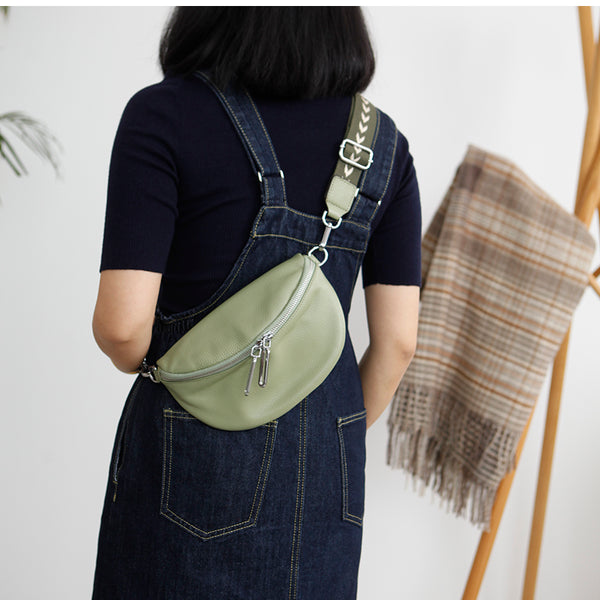 Chic Women's Crossbody Chest Bag Leather Sling Pack For Women Accessories