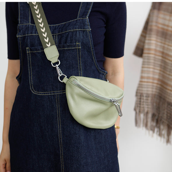 Chic Women's Crossbody Chest Bag Leather Sling Pack For Women Beautiful