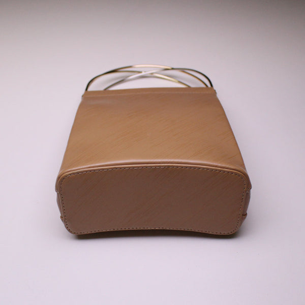 Chic Womens Beige Leather Tote Bag Leather Handbags for Women beautiful