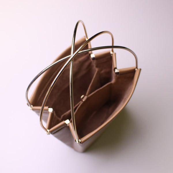 Chic Womens Beige Leather Tote Bag Leather Handbags for Women best