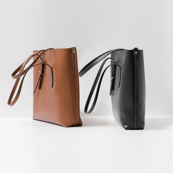 Chic Womens Brown Leather Tote Bag Leather Handbags for Women Genuine Leather