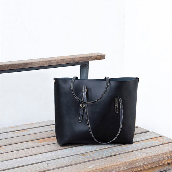 Chic Womens Brown Leather Tote Bag Leather Handbags for Women Handmade