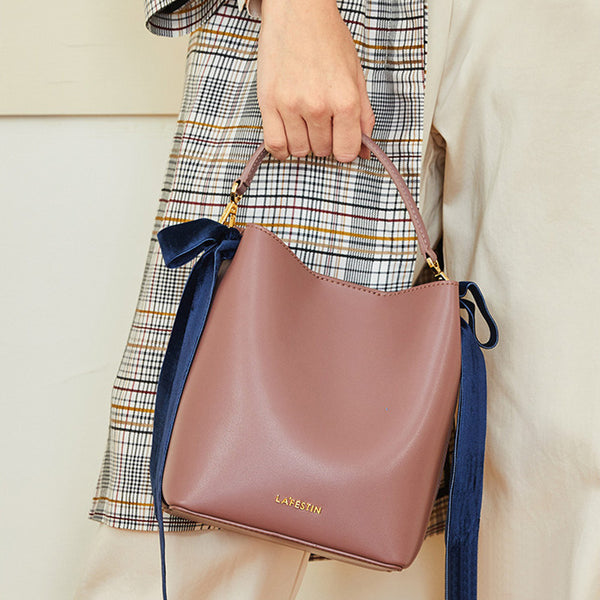 Chic Womens Bucket Bag Leather Handbags Crossbody Bags for Women cute