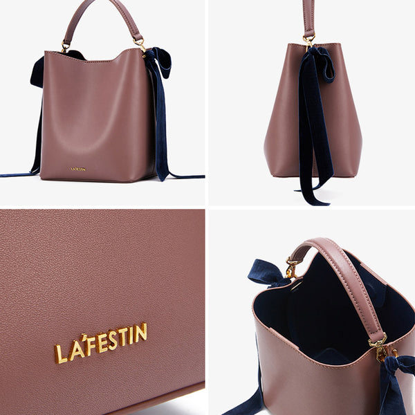 Chic Womens Bucket Bag Leather Handbags Crossbody Bags for Women small