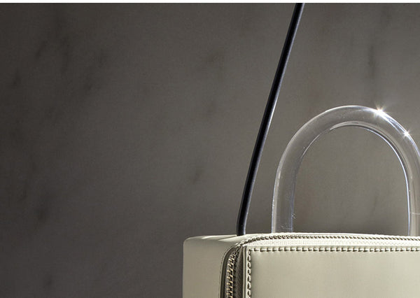 Chic Womens Cube Bag Leather Crossbody Bags Purse Handbags for Women