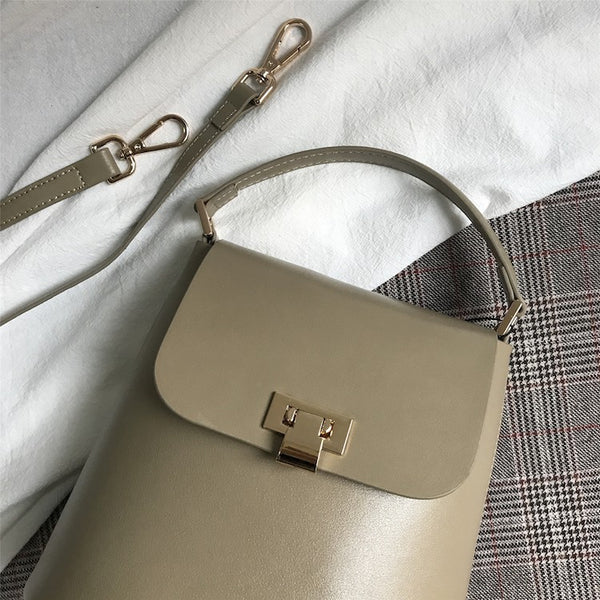 Chic Womens Leather Crossbody Bags Leather Handbags for Women Apricot work bag