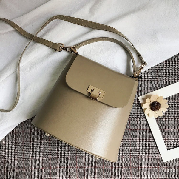 Chic Womens Leather Crossbody Bags Leather Handbags for Women Apricot