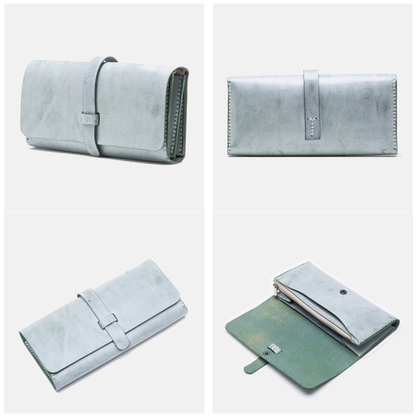 Chic Womens Pink Leather Long Wallets Clutch Bags Purses for Women Details