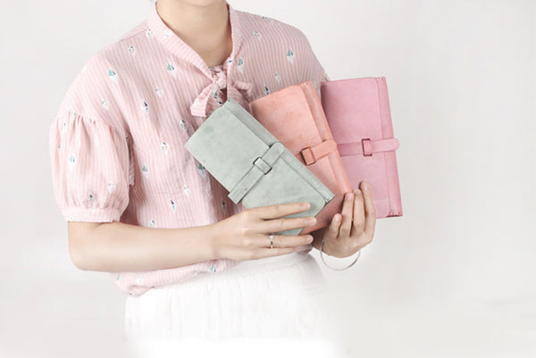 Chic Womens Pink Leather Long Wallets Clutch Bags Purses for Women best