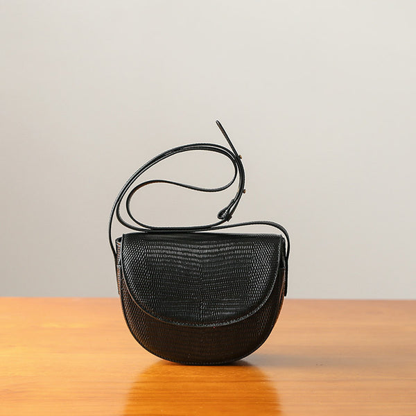 Chic Womens Small Leather Satchel Bag Crossbody Bags for Women Black