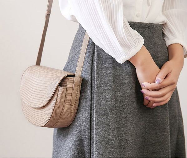 Chic Womens Small Leather Satchel Bag Crossbody Bags for Women Handmade