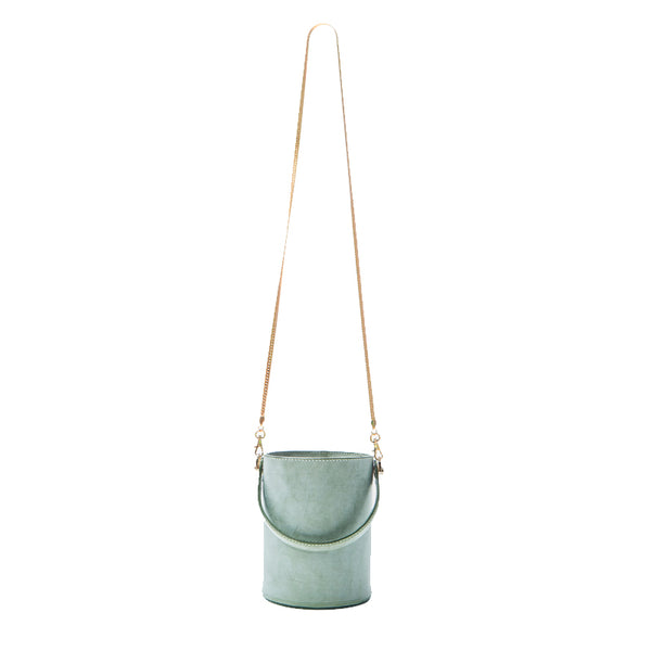 Chic Womens Wax Leather Crossbody Bucket Bag Handbags Purse for Women WAX Leather