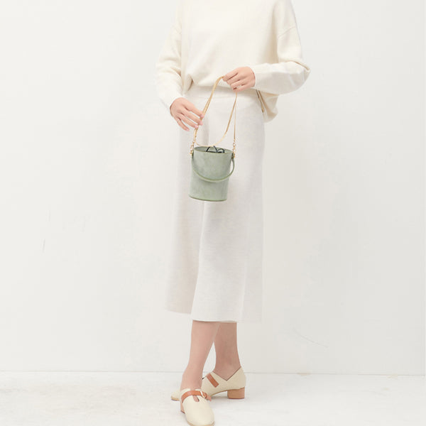 Chic Womens Wax Leather Crossbody Bucket Bag Handbags Purse for Women cool