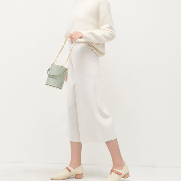 Chic Womens Wax Leather Crossbody Bucket Bag Handbags Purse for Women mini