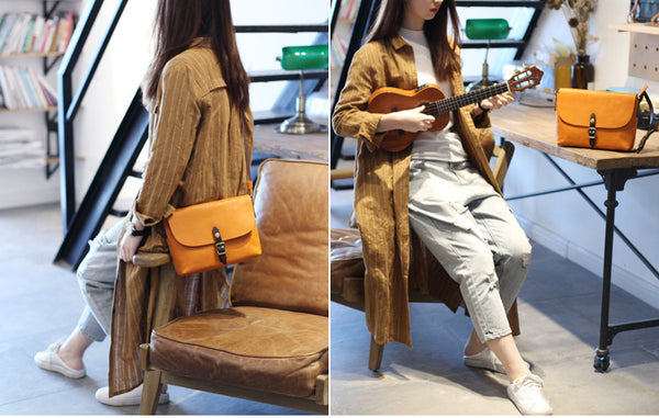 Classic Womens Green Leather Satchel Bag Crossbody Bags Shoulder Bag fashion