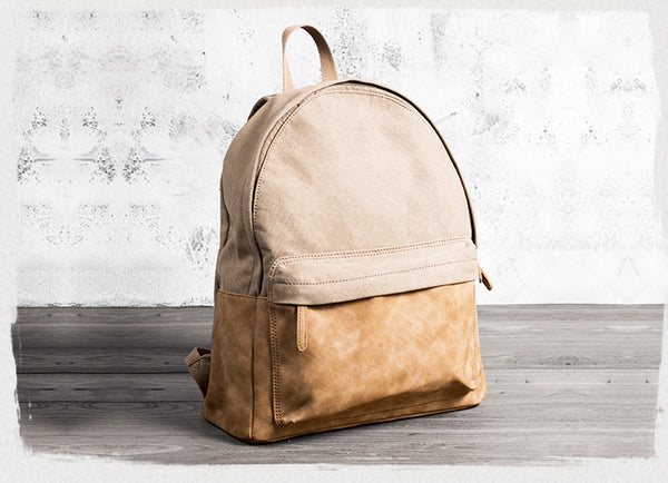 Womens Cool Canvas And Vegan Leather Backpacks Rucksack Purse For Women Designer