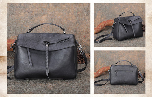 Womens Leather Satchel Bag Genuine Leather Handbags For Women