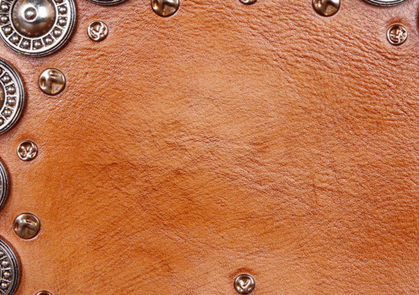 Cool Ladies Rivets Leather Circle Bag Crossbody Purse For Women Durable