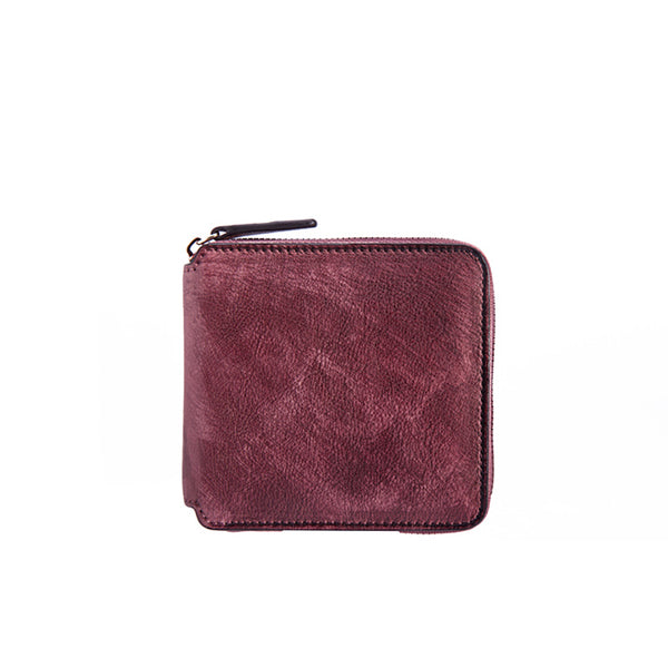 Cool Leather Womens Short Zip Wallet Small Wallets for Women cute