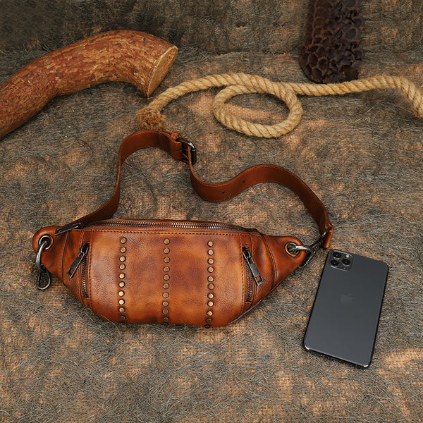 Cool Women's Crossbody Chest Bag Sling Pack For Women Brown