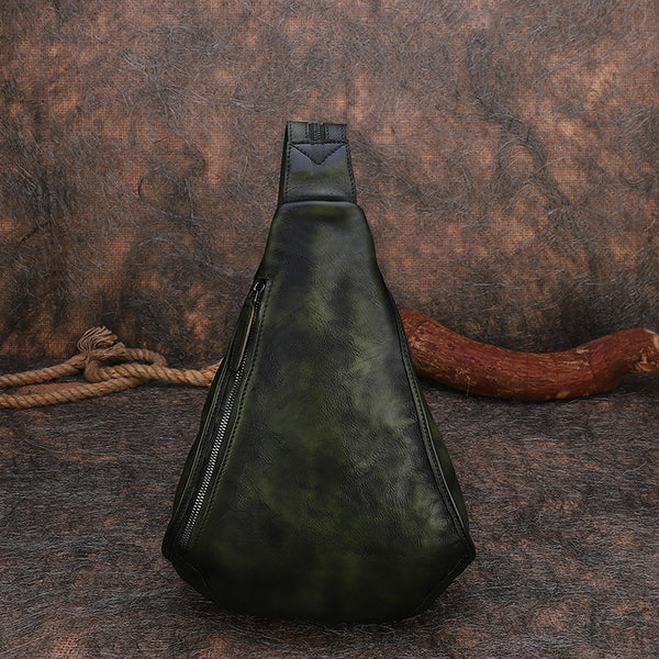 Cool Women's Leather Crossbody Chest Bag Small Sling Backpack Purse For Women