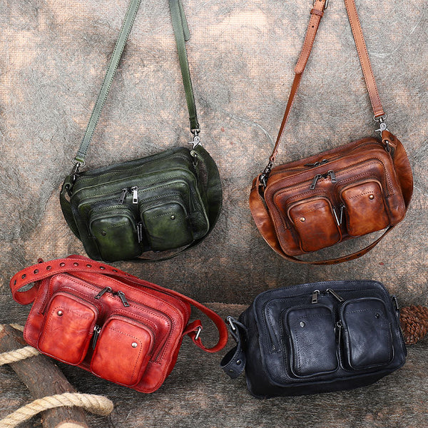 Cool Women's Leather Crossbody Sling Bags Purse Shoulder Bag for Women Cute