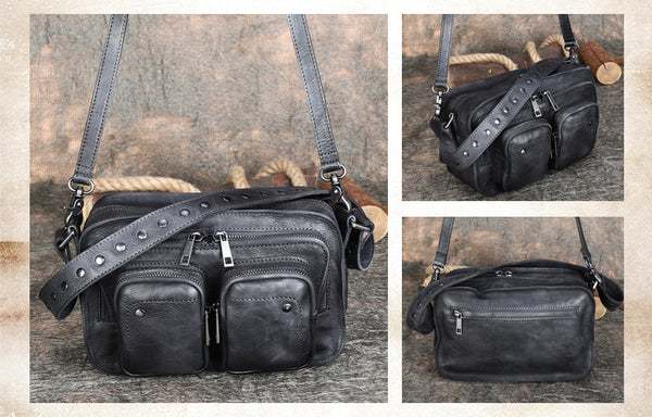 Cool Women's Leather Crossbody Sling Bags Purse Shoulder Bag for Women Funky