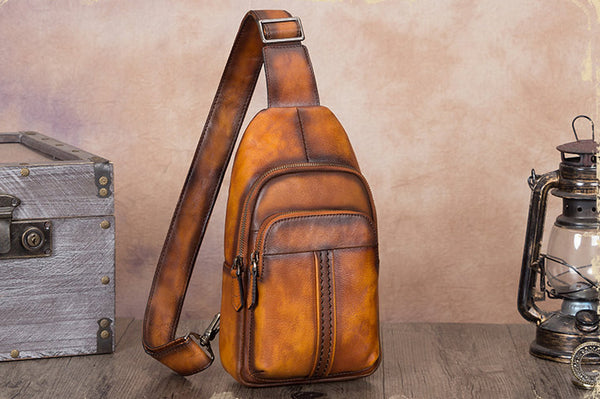 Cool Women's Sling Bag Purse Chest Pack Bag For Women Brown