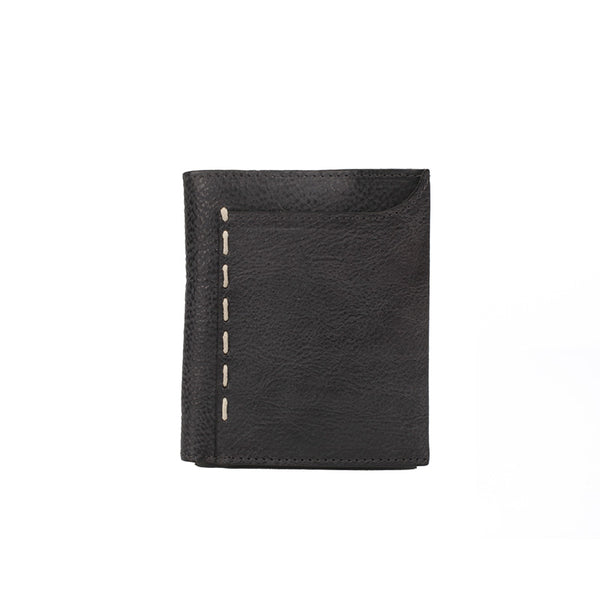 Cool Womens Black Leather Small Wallet Purse Handmade Clutch for Women fashion