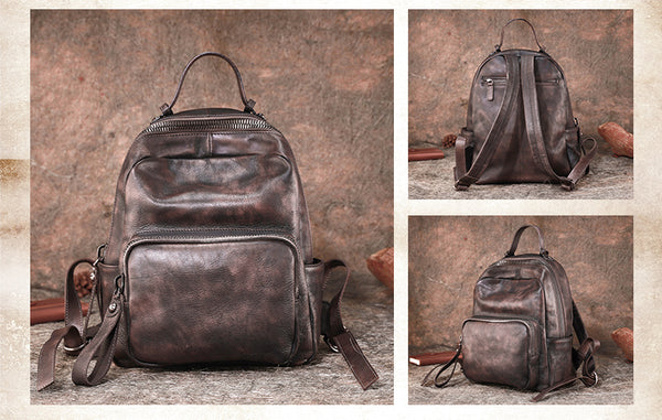 Cute Womens Leather Bucket Shoulder Bag Purse Handbags for Women Cowhide
